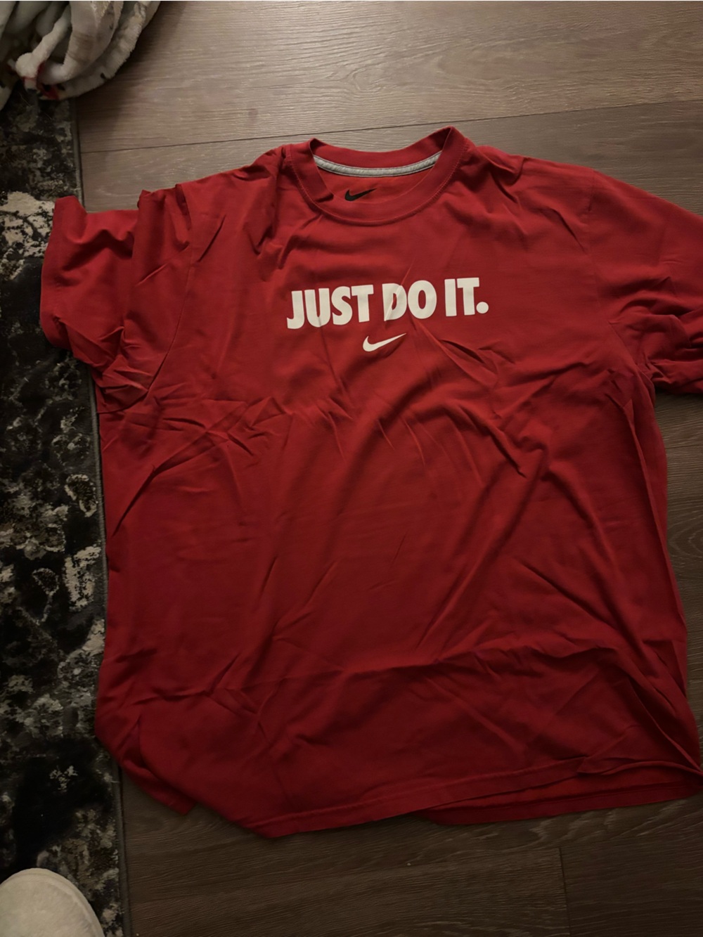 Nike Red Graphic 'Just Do It.' Crew Tee